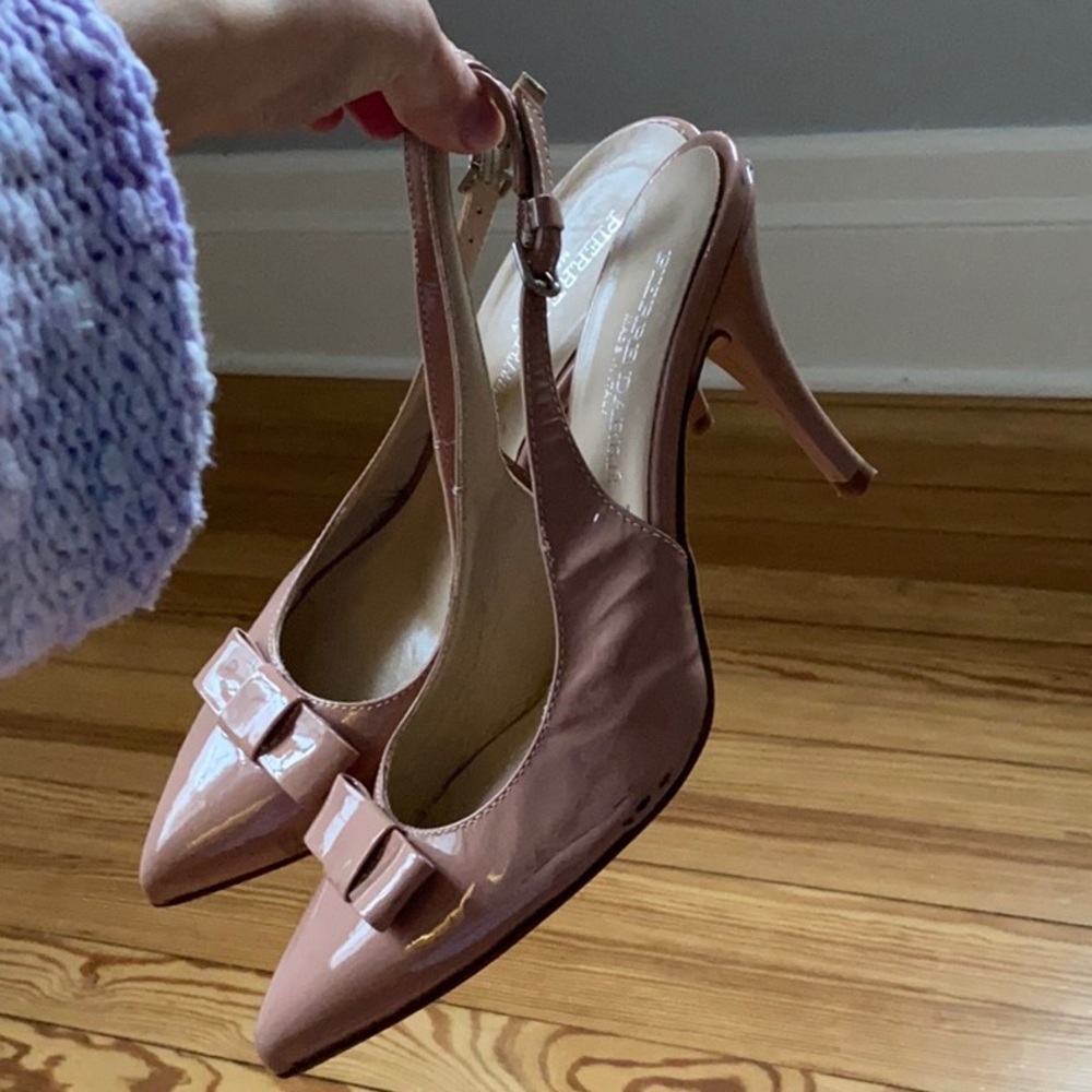 Vero cuoio leather sling backs